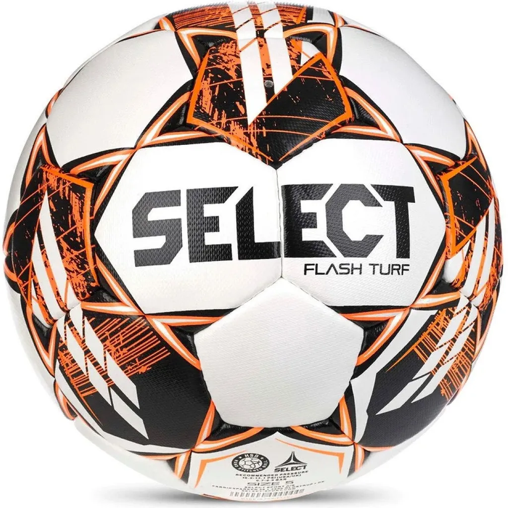 Select Flash Turf V23 Ballon Résistant Gazon Artificiel Orange et Blanc