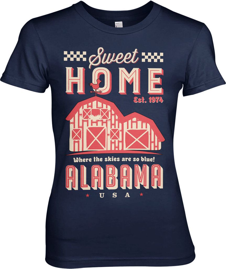 Sweet Home Alabama Girly Tee - Medium - Navy