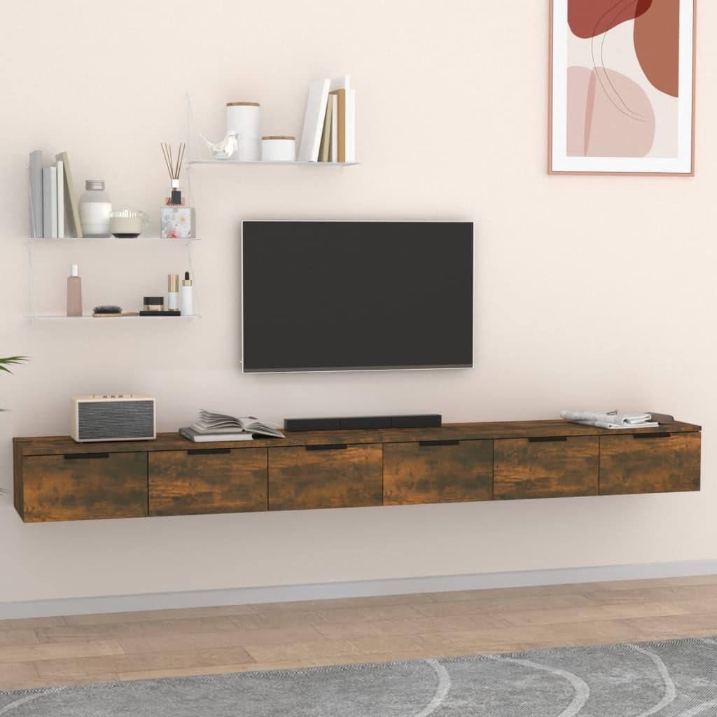 vidaXL Nástenné skrinky 2 ks. Údený dub 102x30x20 cm Obrázok produktu 
