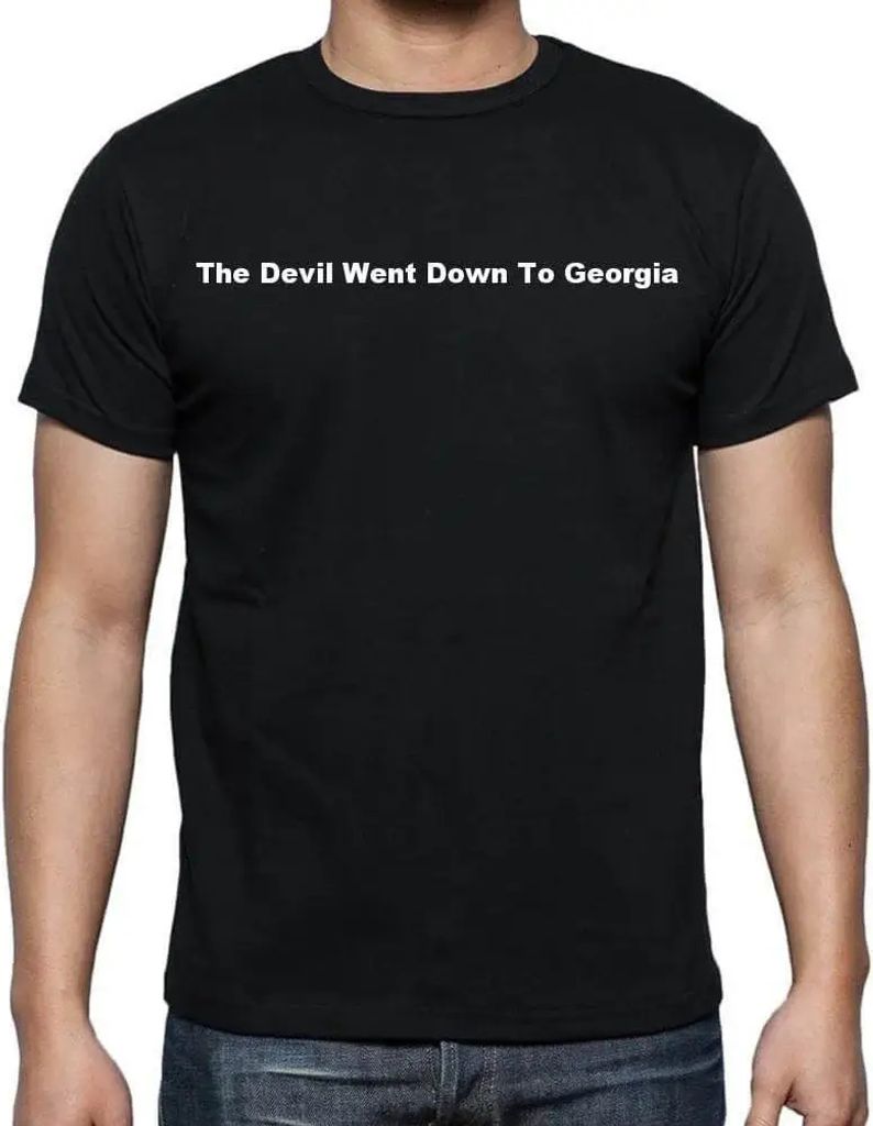 Herren Grafik T-Shirt Der Teufel ging nach Georgien hinunter – The Devil Went Down To Georgia – Öko-Verantwortlich Vintage Jahrgang Kurzarm Lu...