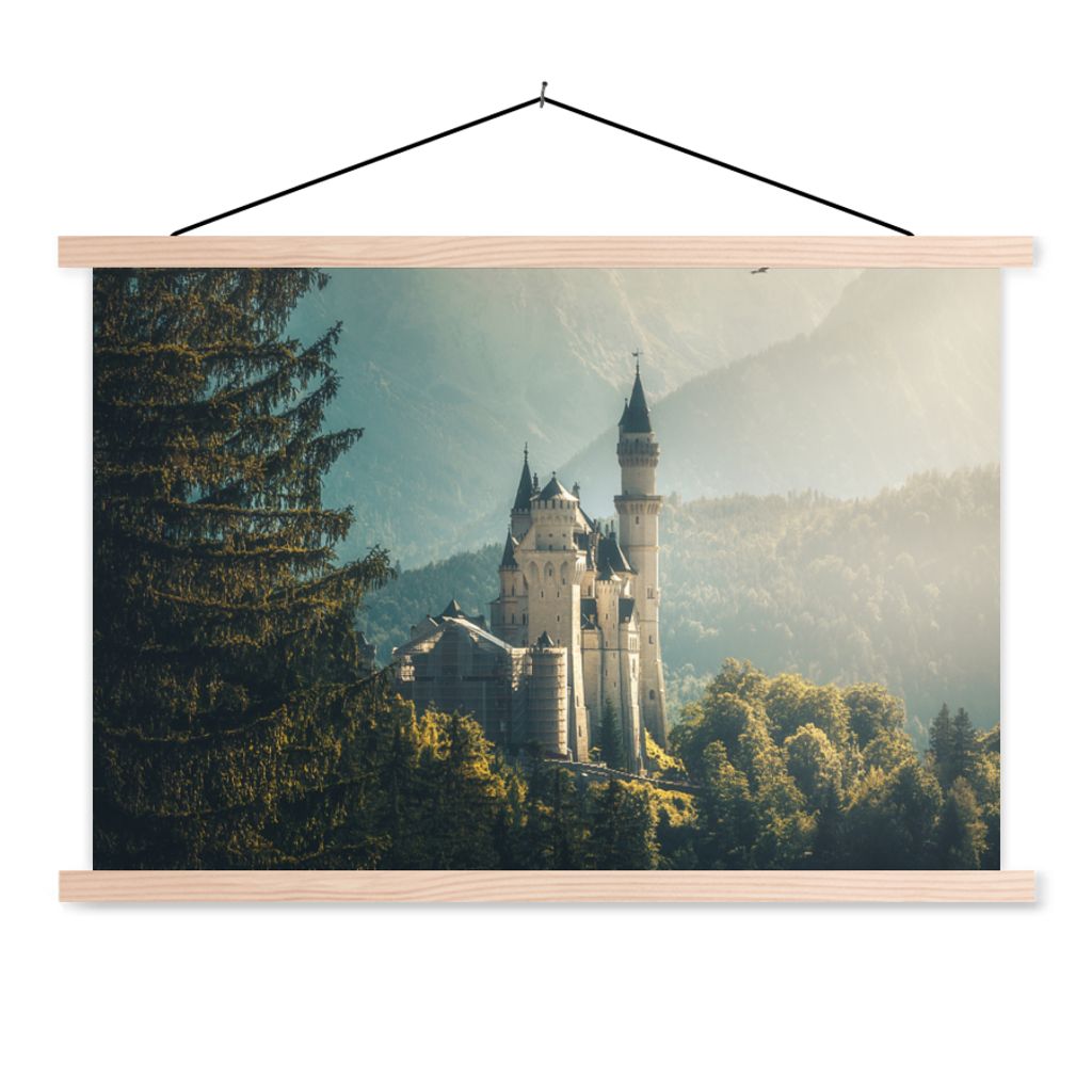 MuchoWow® Textilposter Natur - Schloss - Berg - Produktbild 