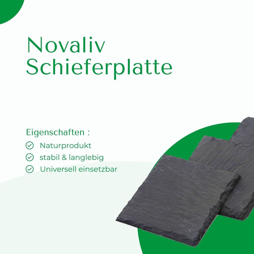 Schieferplatten 15x15x0,5 quadratisch Untersetzer Produktbild 