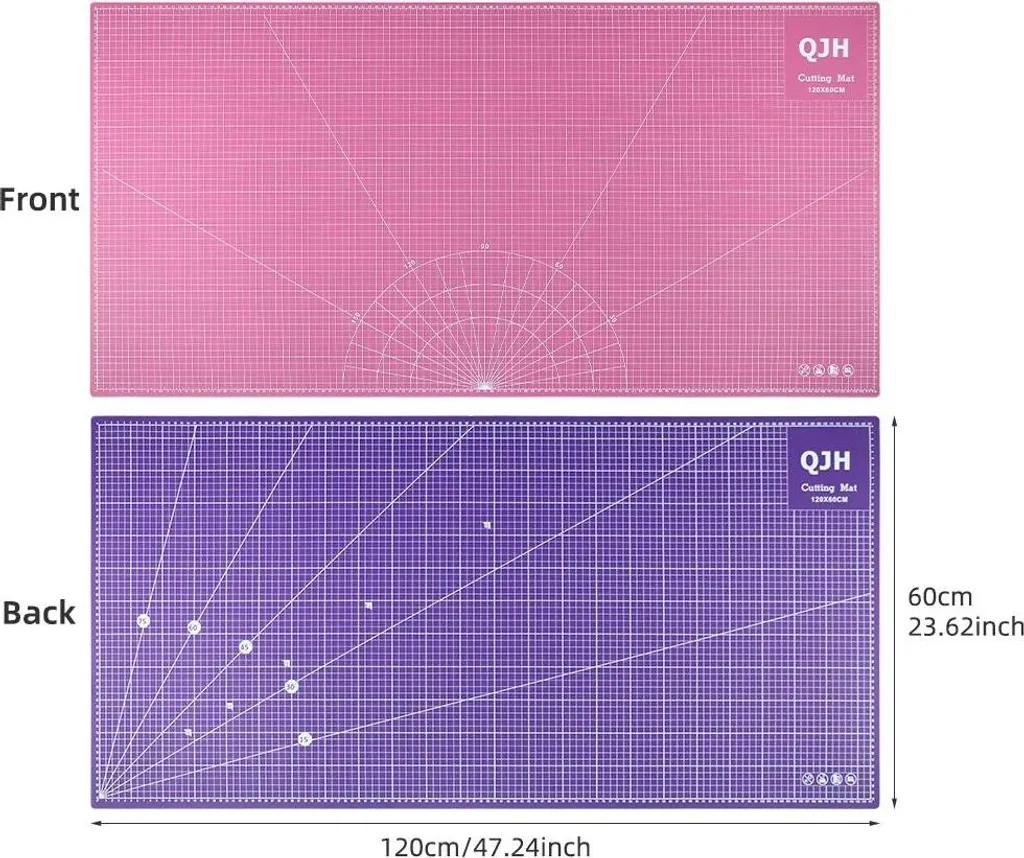 Sous-main de découpe polyvalent rose et violet pour couture et patchwork - 2