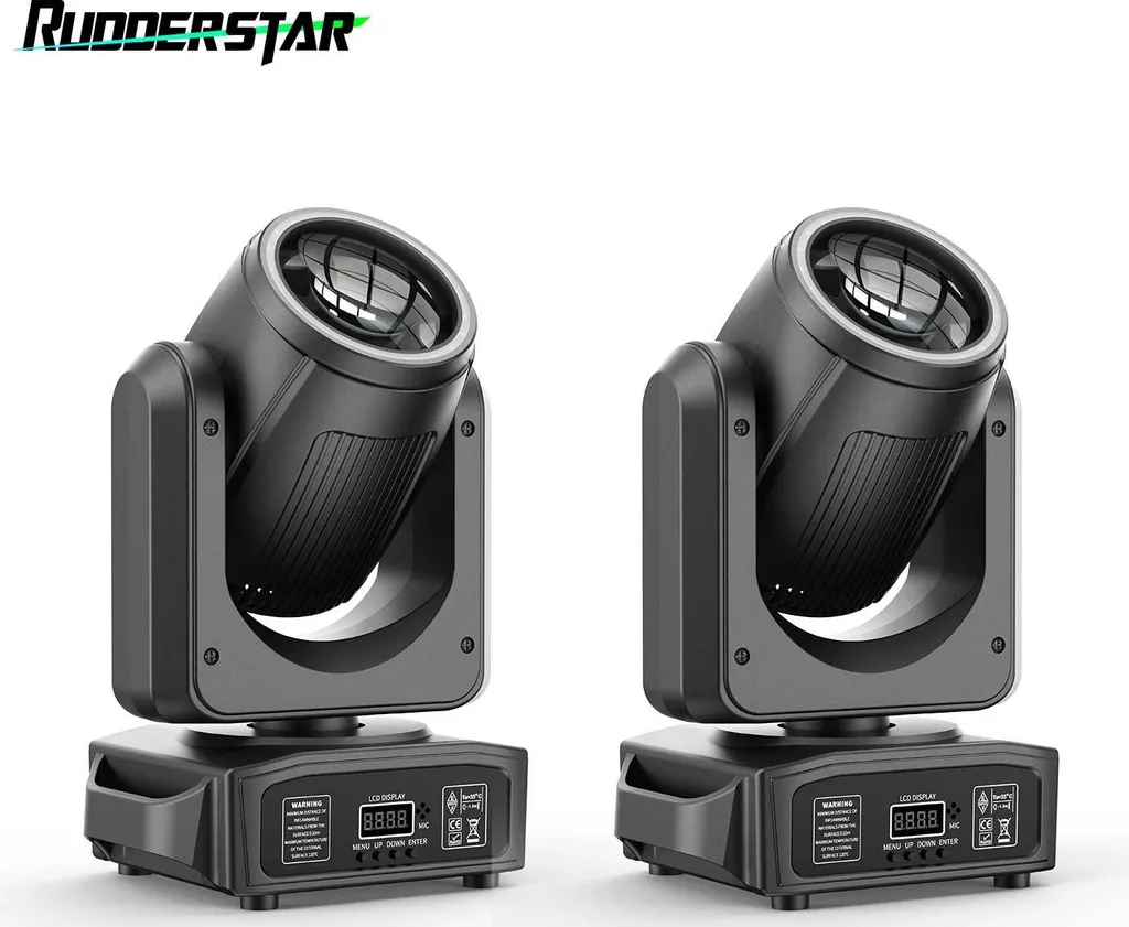 Moving Head LED Noir : Solution d'Éclairage Dynamique Prêt à Brancher - 2