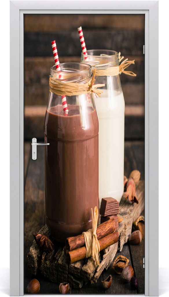 Tulup Türaufkleber 95x205 cm Dekorative Aufkleber Selbstklebend Wasserdichte Tapete Abnehmbar Schlafzimmer Wohnzimmer Wohnkultur - Milkshakes