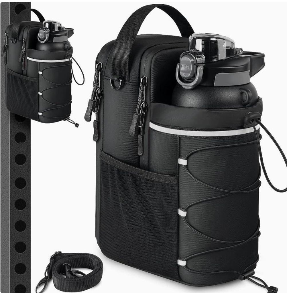 Magnetische Trinkflaschentasche für das Fitnessstudio – rutschfeste, magnetische Umhängetasche – tragbarer, magnetischer Halter für Trinkfla...