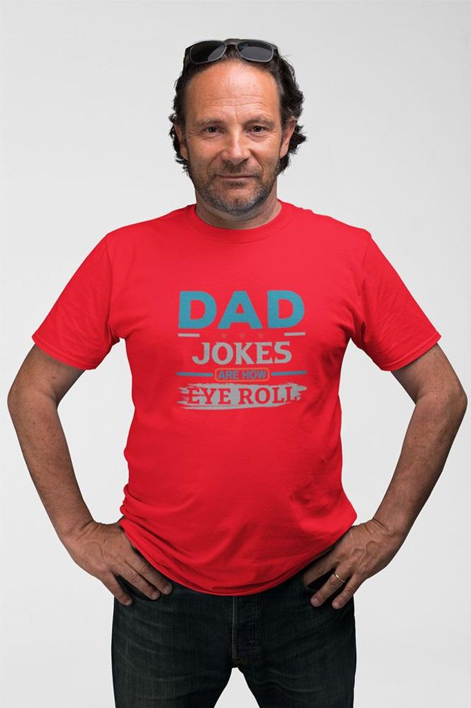 D&B Uni Polo ST00224 Dad Jokes Rot-Größe 4XL