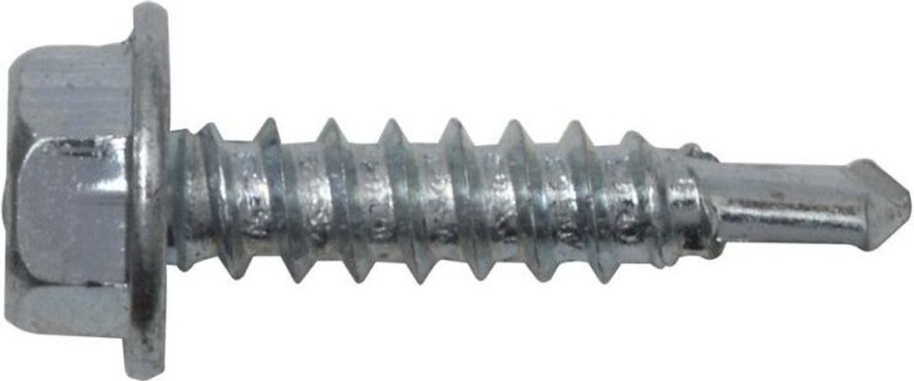 30x Bohrschrauben Sechskantkopf angepresster Scheibe verzinkt DIN7504-K 4,2 X 19