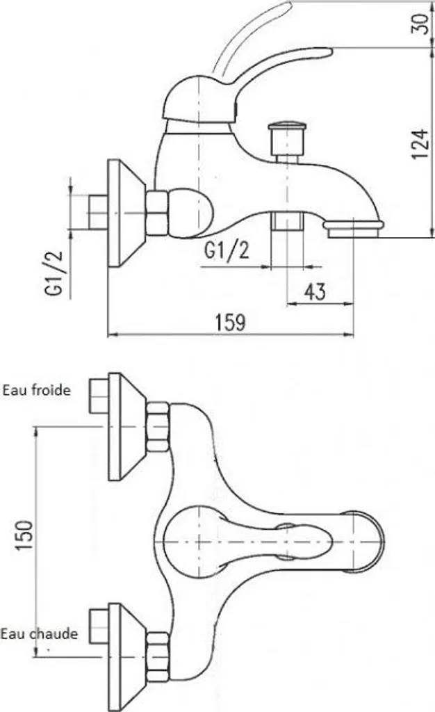 Miscelatore Vasca Slezák-RAV Labe L554.5SM Ottone Antico 150 mm Shop - 3