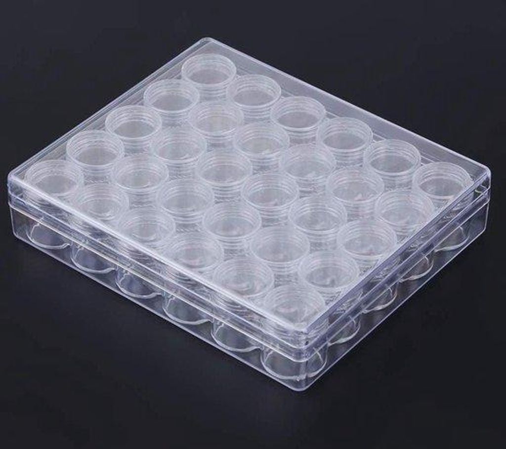 30 klare Plastikboxen, runde kleine Behälter mit Deckel, Schmuckaufbewahrung