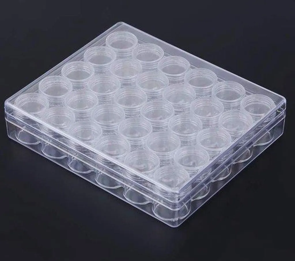 Lot de 30 Boîtes en Plastique Transparent avec Couvercle pour Bijoux