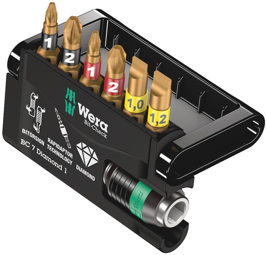 Wera 05073419001, 7 kusů, Phillips, Křížový, Zdířka, PH 1, Obrázek produktu 
