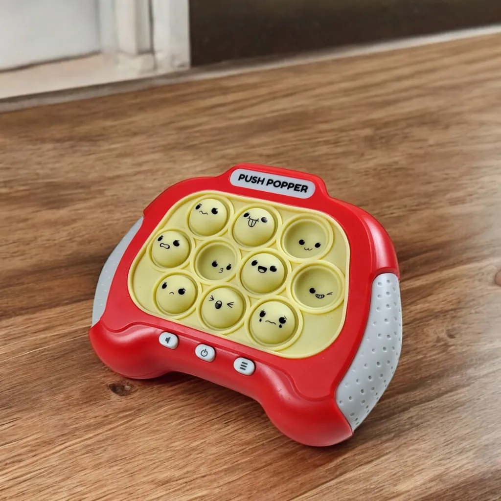 Jouet de Concentration Push Popper Rouge - Fidget avec Alerte Sonore