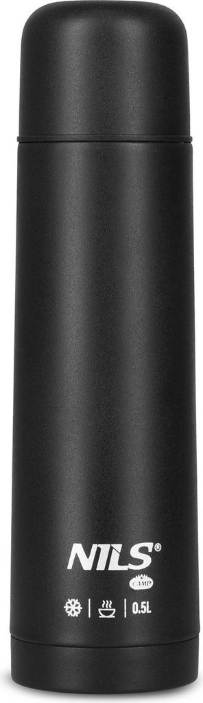Thermos 500 ml Schwarz - Isolierte Reiseflasche