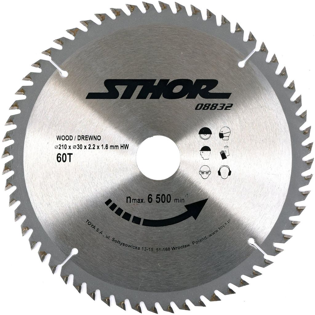 Hartmetall-Kreissägeblatt 210 mm, 60 Zähne, 30 mm Bohrung Produktbild 