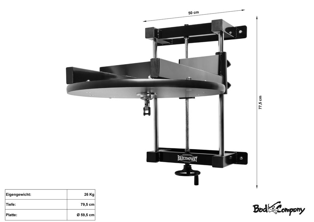 Speedball Plattform mit Leder Boxbirne schwarz medium zur Wandmontage I BCA-39 