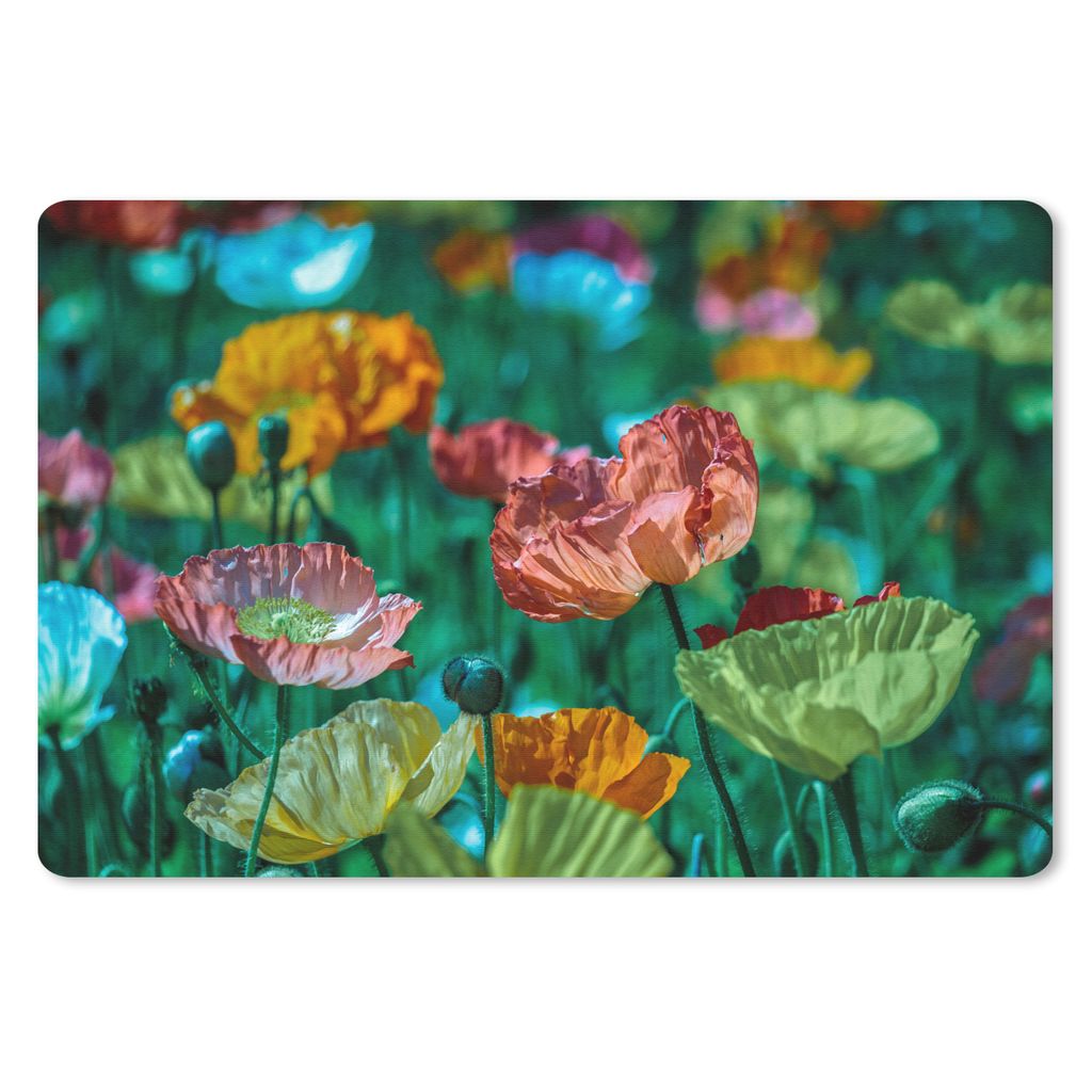 MuchoWow Schreibtischunterlage Blumen - Natur - Wildtiere 60x40 cm - XXL Mauspad - Großes Mauspad