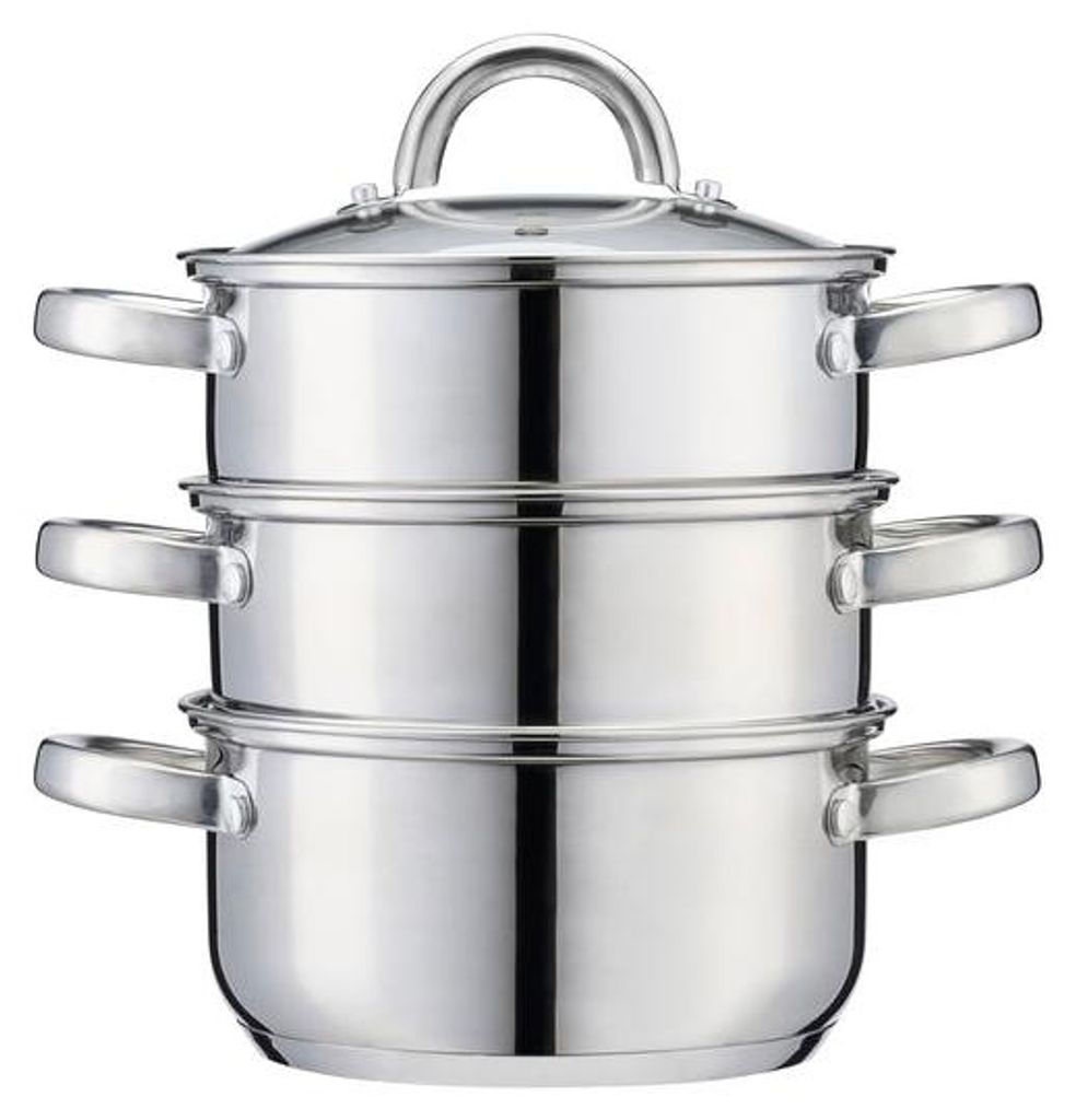 Cooks Professional Dampfgartopf aus Edelstahl, 3 Etagen | Produktbild 
