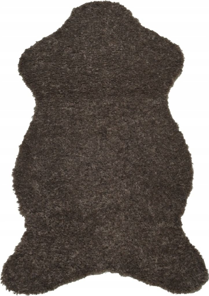 Weicher zotteliger brauner Teppich 50 x 90 cm