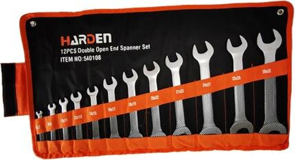 Doppel-Ringschlüssel Satz,12-teilig, 6x7 - 24x27 mm CRV- Stahl, gekröpft