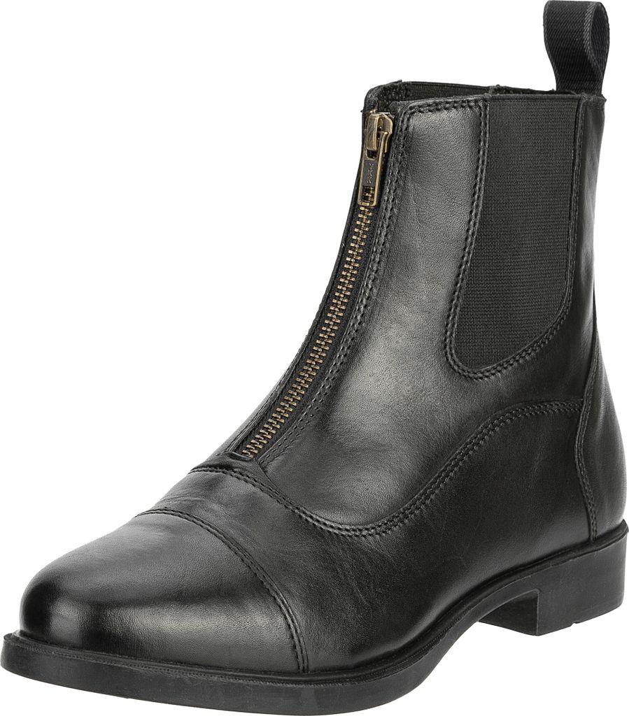 Südwind Contrace FZ Leather Front Zip, Reitstiefelette, Stiefelette, Farbe:black, Größe:34