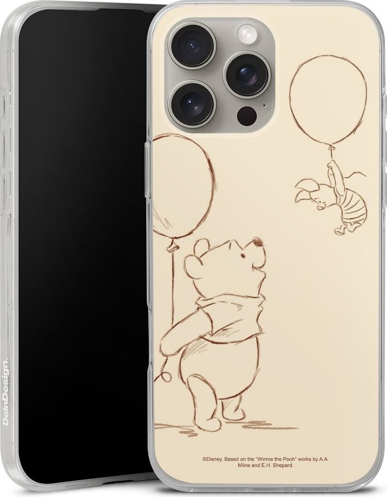 DeinDesign Handyhülle für Apple iPhone 16 Pro Max Silikon Hülle Case Smartphone Schutzhülle Disney Offizielles Lizenzprodukt Winnie Puuh