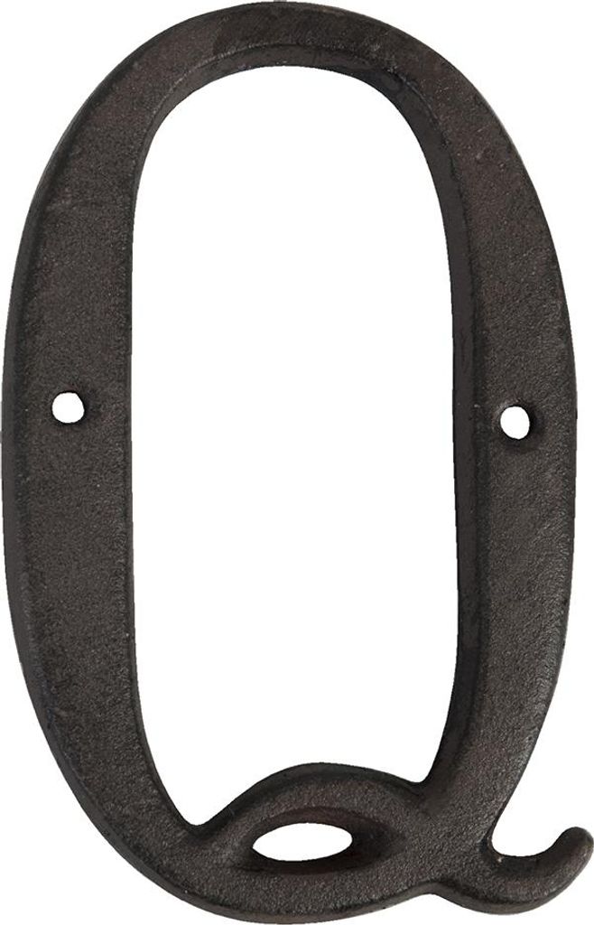 Clayre & Eef Eisen Buschstabe Q 13 cm Braun Eisen