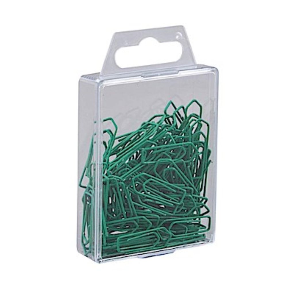 Büroklammern grün lackiert 100 Stück - Wegmann