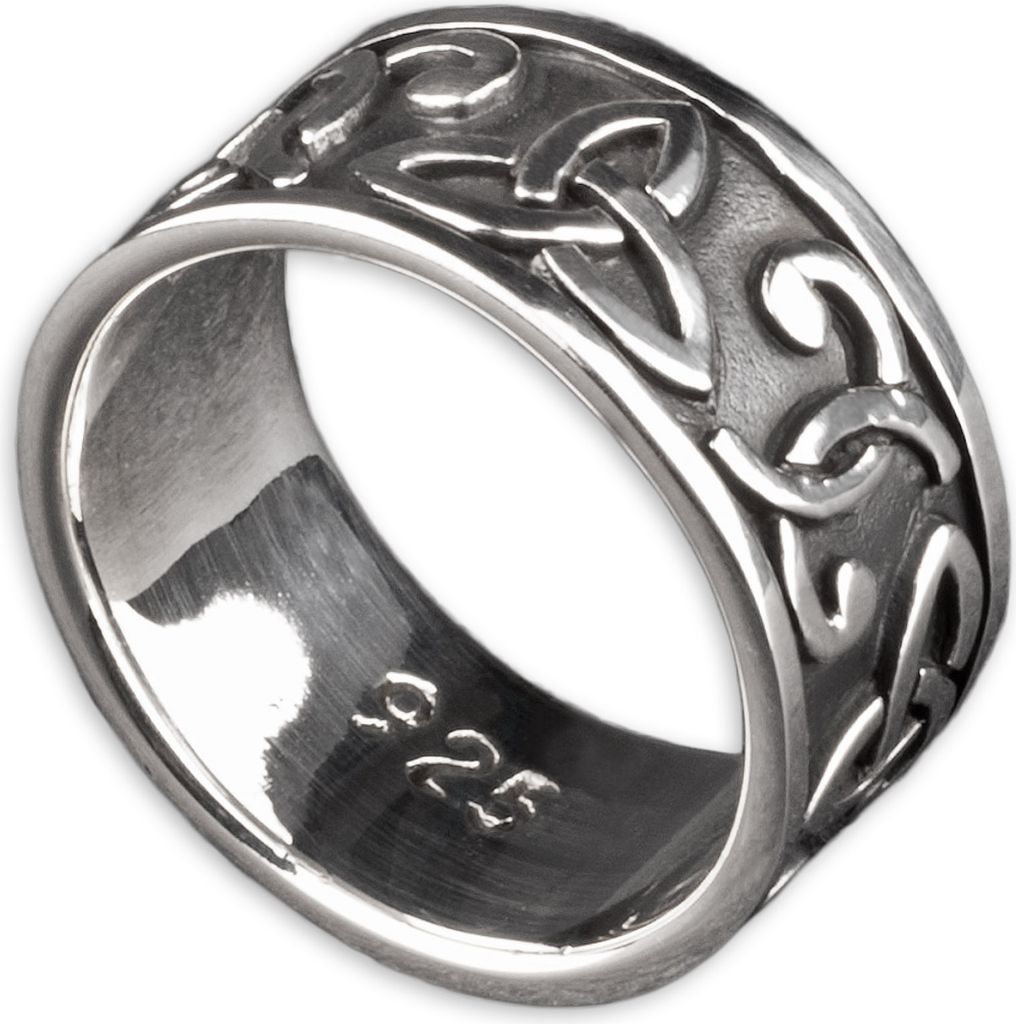 viva-adorno Gr. 60 (19,1 mm Ø) Damen Ring Silberring Triqueta keltisch 925 Sterlingsilber SR10,