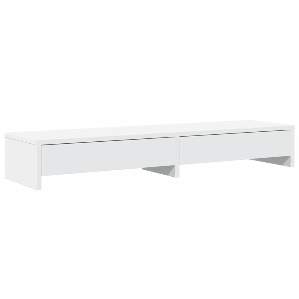 vidaXL Supporto per monitor con cassetti, bianco, 100 x 27 Immagine del prodotto 