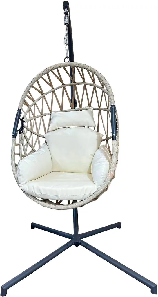 Fauteuil Suspendu pour Salon et Balcon Rebecca Mobili en Résine Tressée