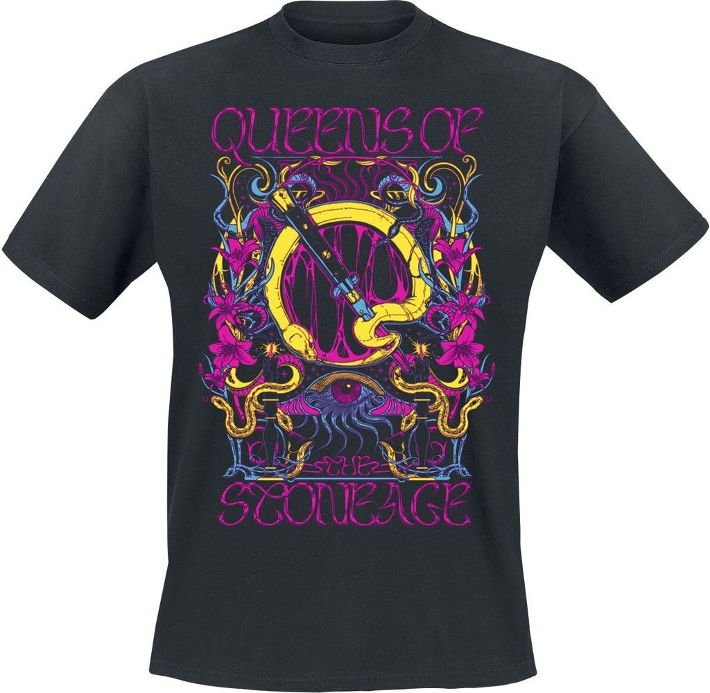 Queens Of The Stone Age T-Shirt Herren In Times New Roman - Neon Sacrilege schwarz M