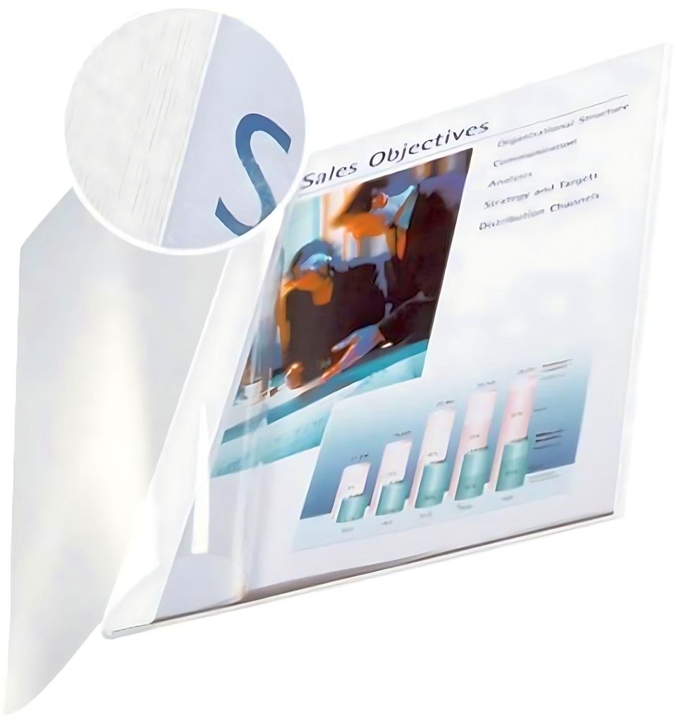 LEITZ Buchbindemappe impressBind A4 7 mm weiß Soft Cover 10 Mappen