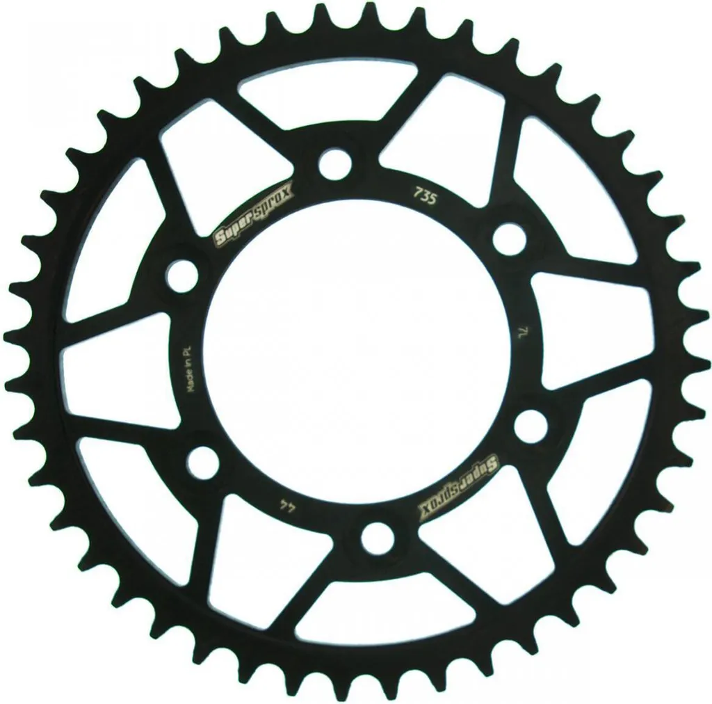 Couronne de Transmission en Acier 44 Dents Supersprox Pas 520 Noir