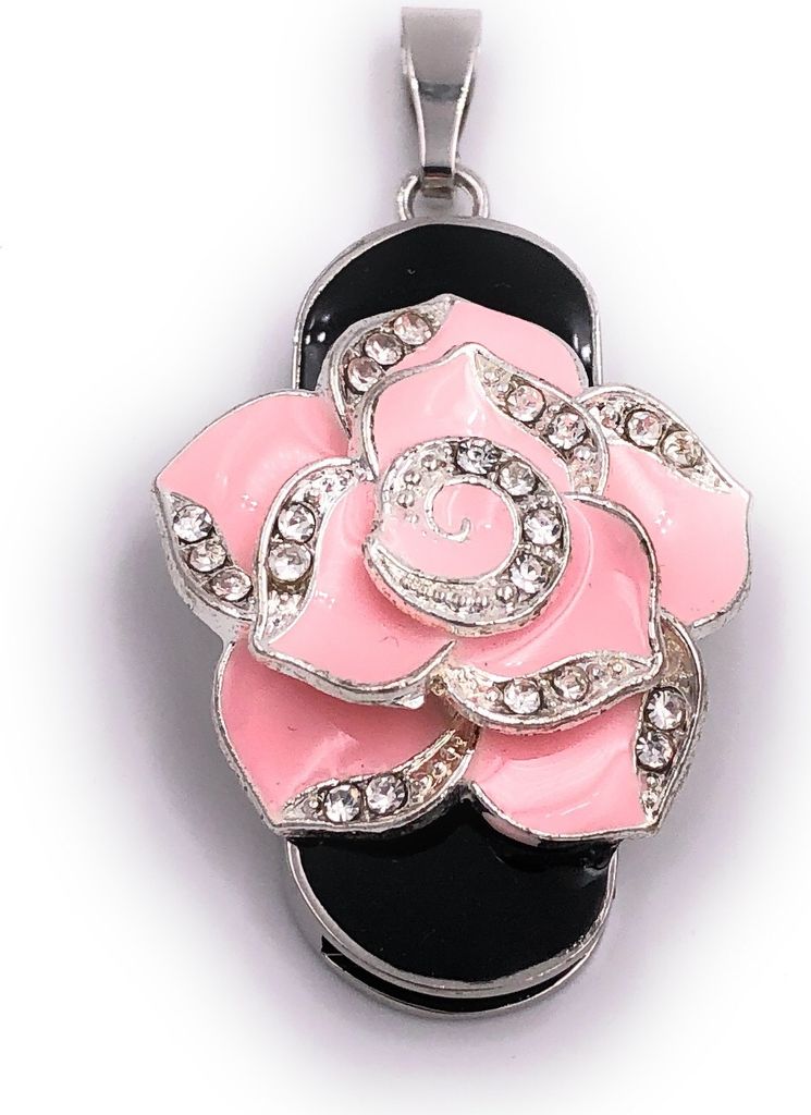 Onwomania Anhänger Rosa Blüte Rose Blume Funny USB Stick 64 GB USB 2.0