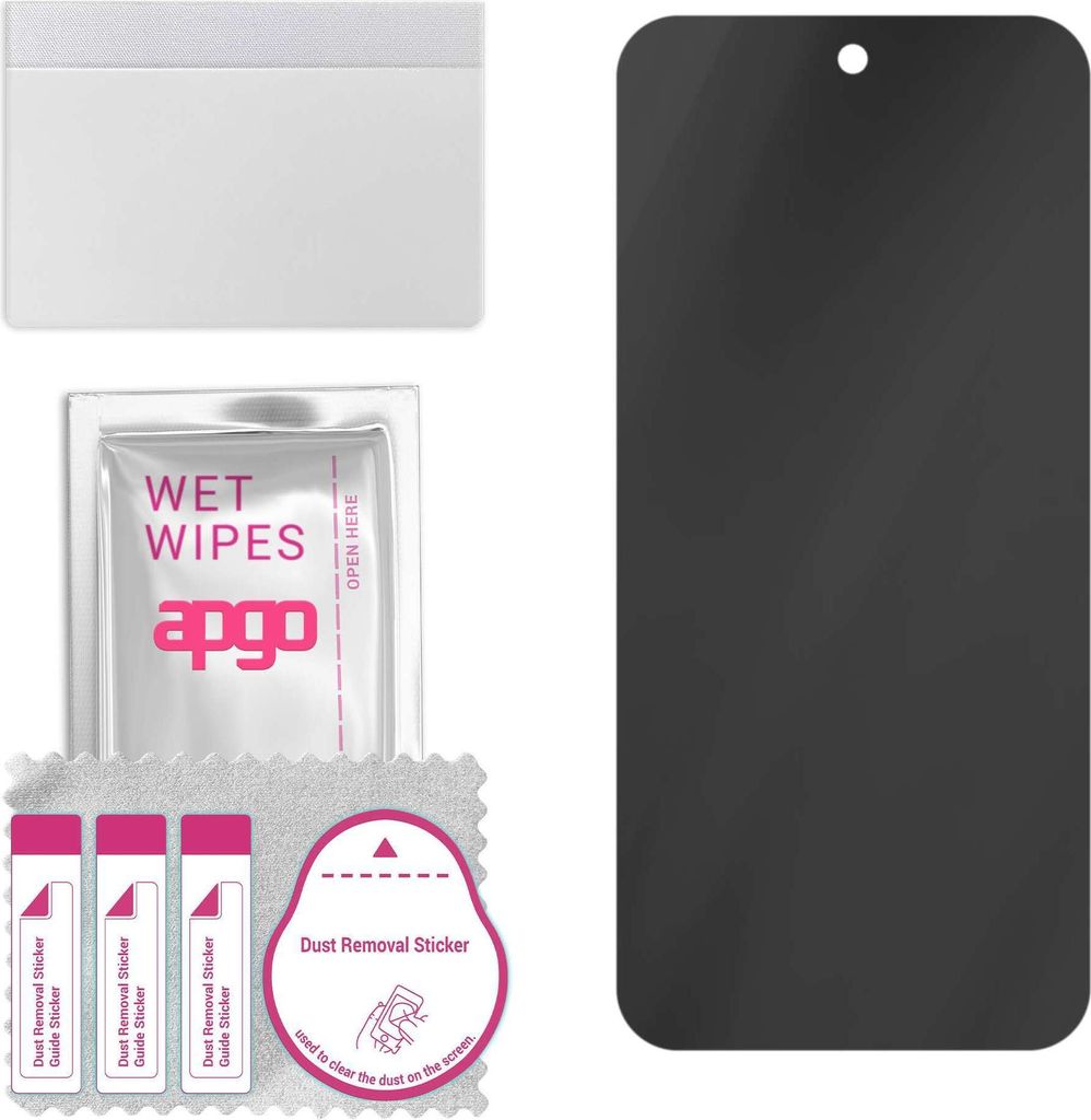 apgo Hybrid Privacy Schutzglas, Matt, kompatibel mit Wiko 5G, Anti-Spy, toller Ersatz für Hartglas, kratzfester Displayschutzglas, Displayschutz, ...