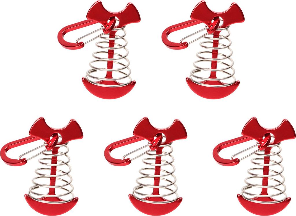 5 PCs Fischknochendecks Anker Stifte Zelt Markennennmarkierungshaken Verstellbares Windseil Fixierende Schnalle