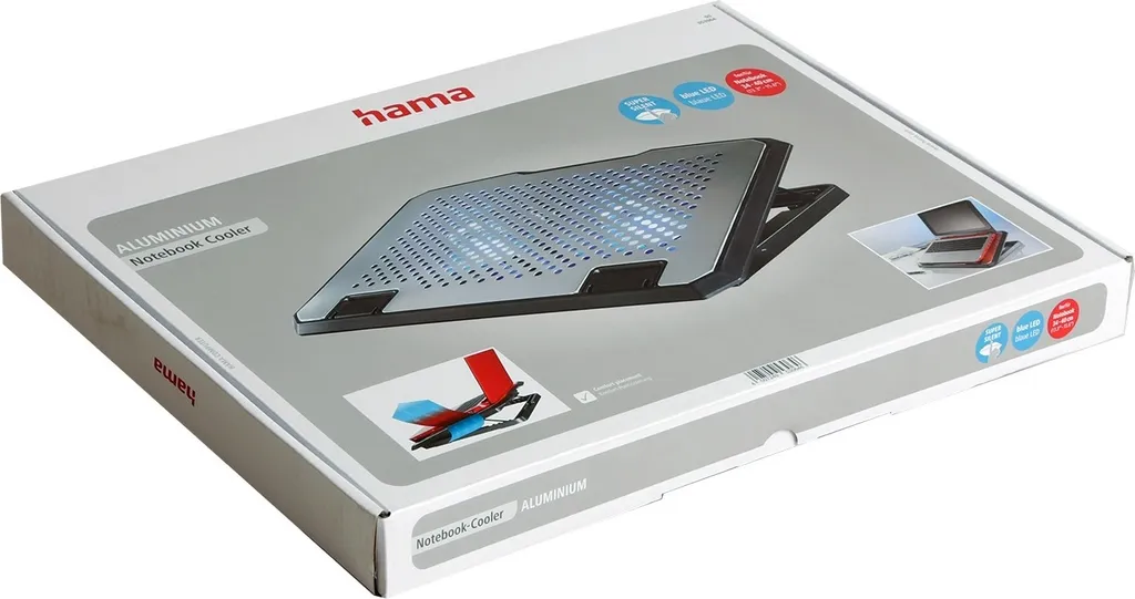 Support ventilé HAMA 53064 en aluminium pour ordinateur portable 17,3" - 12