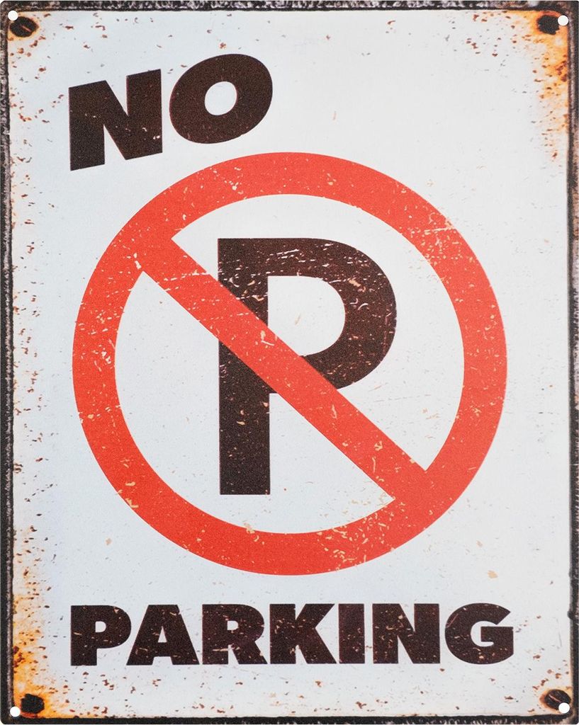 Moritz Blechschild 20 x 25 cm No Parking Parken verboten Produktbild 