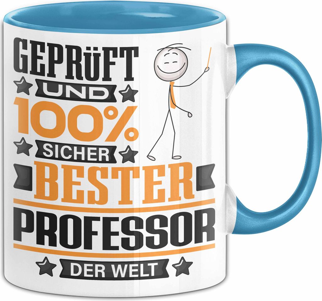 Professor Geschenk Lustiger Spruch für Professor Geschenkidee Bester Professor Der Welt (Blau)