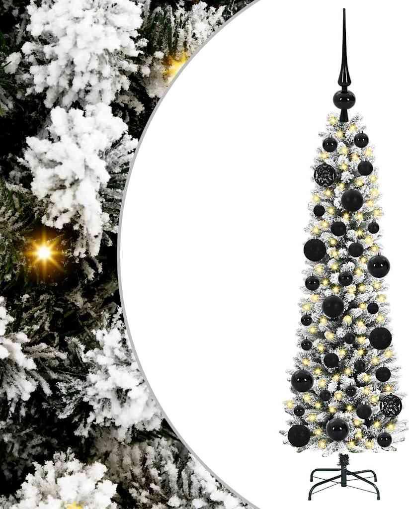 vidaXL Künstlicher Weihnachtsbaum mit 150 LEDs mit Ständer Weiß 120 cm