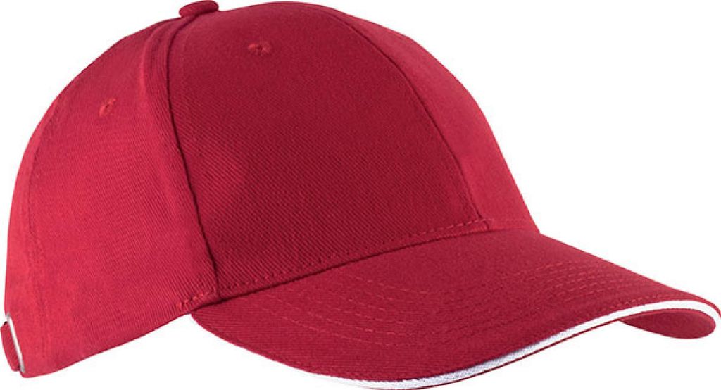K-Up Herren Kappe Baseballkappe Basecap Mütze Baseball Cap Hut Sport, Größe:U, Farbe:Red/White