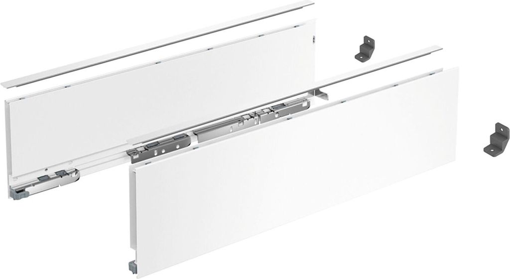 Hettich AvanTech You Schubkasten Set Schubkasten Set Höhe 139 - Schubkastensystem Nennlänge 500mm, Stahl weiß