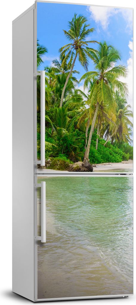 Tulup Kühlschrankdekoration - 70x190 cm - Aufkleber auf dem Kühlschrank - Tropischer Strand