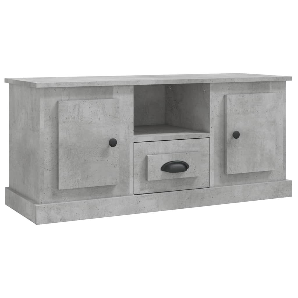 vidaXL Meuble TV Gris béton 100x35.5x45 cm Bois Image du produit 