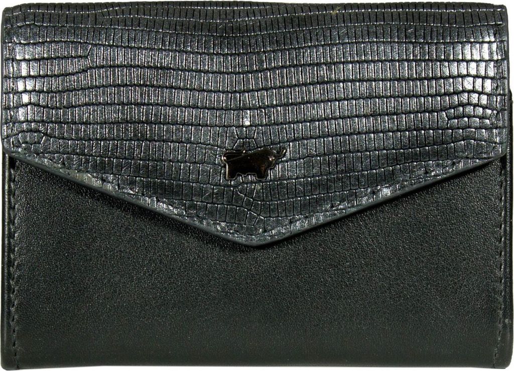 Braun Büffel Leder Schlüsselmäppchen Lizzy Mini Key Case Wallet Anthrazit grau