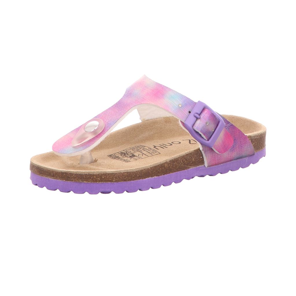 girlZ onlY Kinder-Mädchen-Pantolette mit Tieffußbett Lila-Pink, Farbe:blau, EU Größe:30
