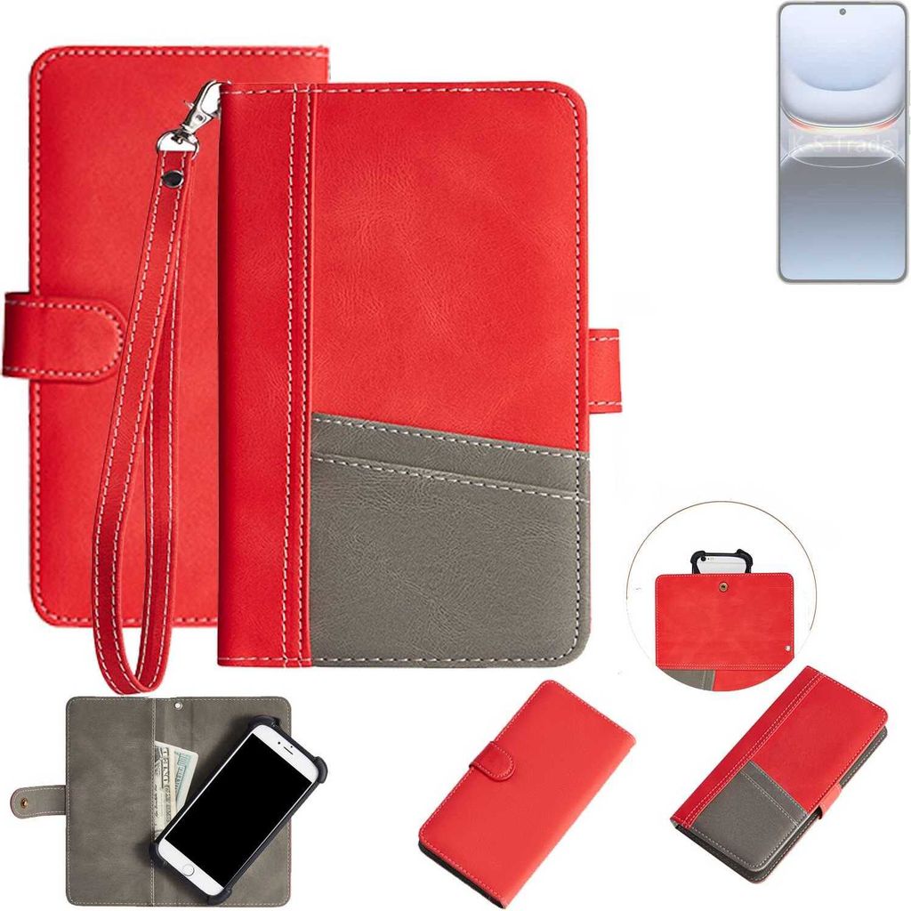 K-S-Trade Handy Schutzhülle für Vivo iQOO 13 Hülle Portemonnee Brieftasche Klapphülle Kartenfächer Flip Wallet Case Etui