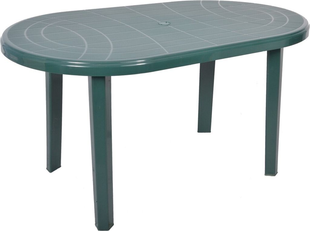 Tavolo da giardino in plastica JANTAR verde 135x80 cm Immagine del prodotto 