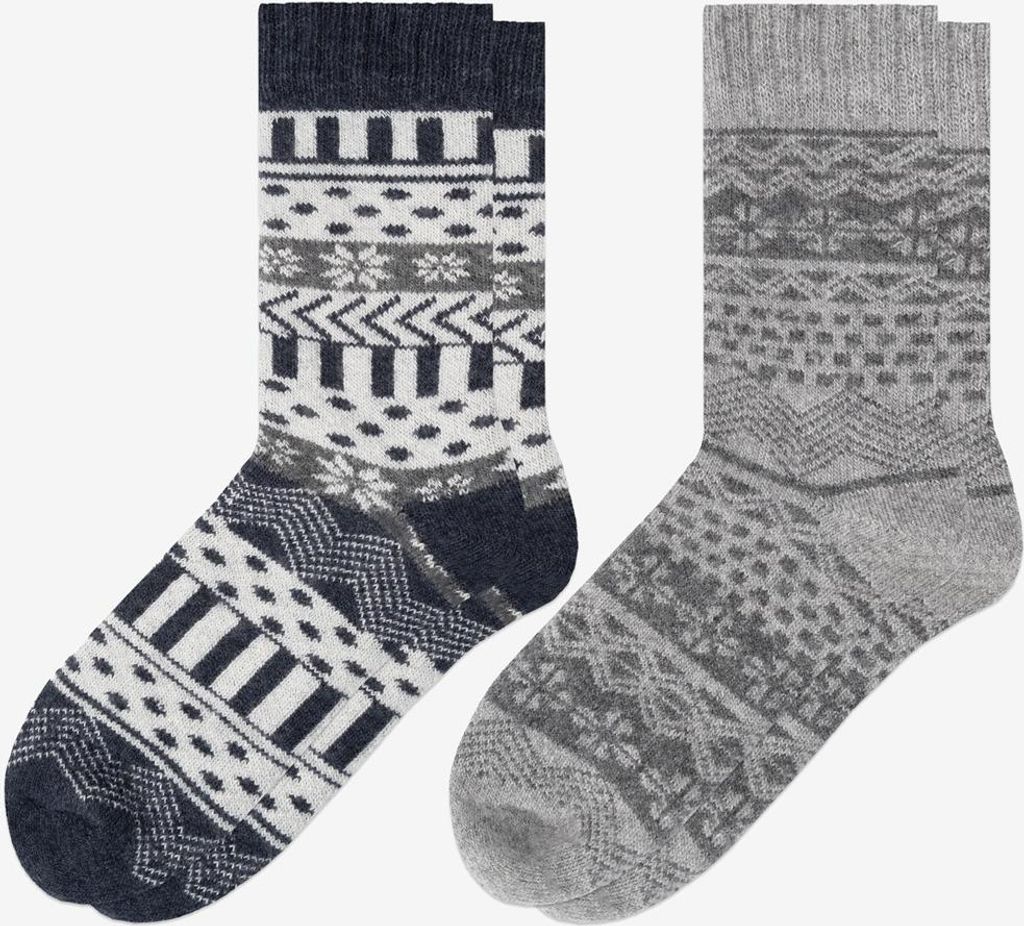 Occulto Damen & Herren Dicke Merino Wollsocken 2er Pack (Modell: Lumi)